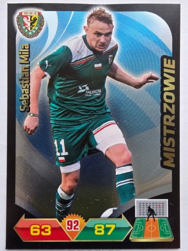 2012-13 Panini Ekstraklasa Sebastian Mila Śląsk Mistrzowie /O