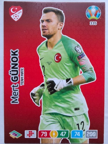 2020 Panini Euro Mert Gunok Turcja Nr 335 /O