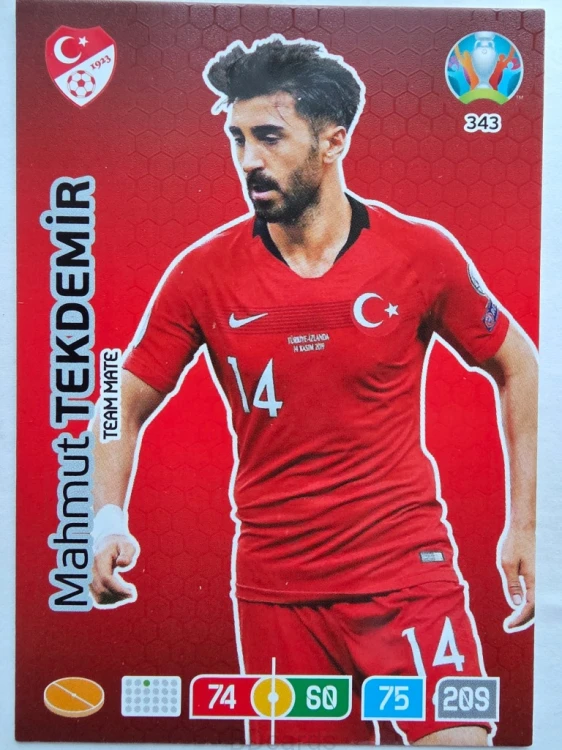 2020 Panini Euro Mahmut Tekdemir Turcja Nr 343 /O