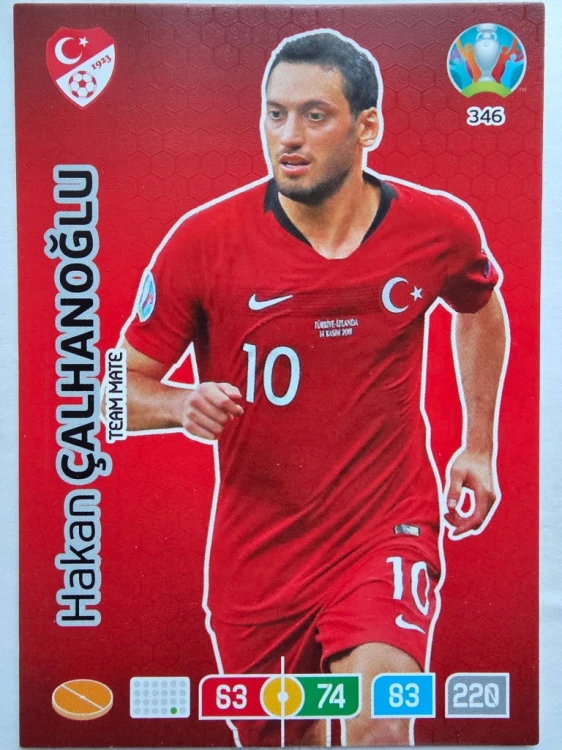 2020 Panini Euro Hakan Calhanoglu Turcja Nr 346 /O