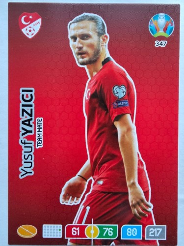 2020 Panini Euro Yusuf Yazici Turcja Nr 347 /O