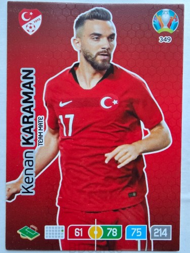 2020 Panini Euro Kenan Karaman Turcja Nr 349 /O