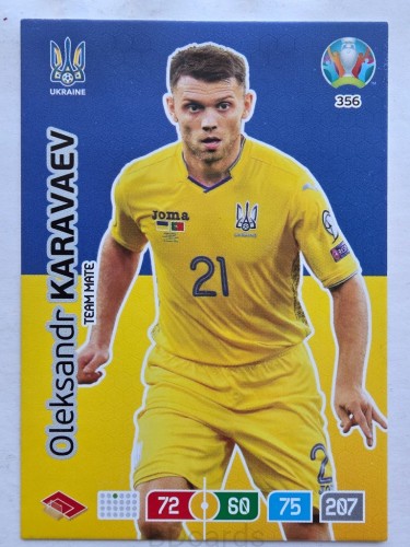 2020 Panini Euro Oleksandr Karavaev Ukraina Nr 356 /O