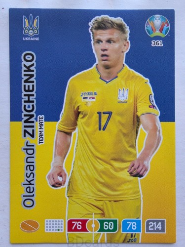 2020 Panini Euro Oleksandr Zinchenko Ukraina Nr 361 /O