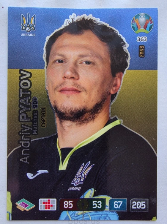 2020 Panini Euro Andriy Pyatov Captain Ukraina Nr 363 /O