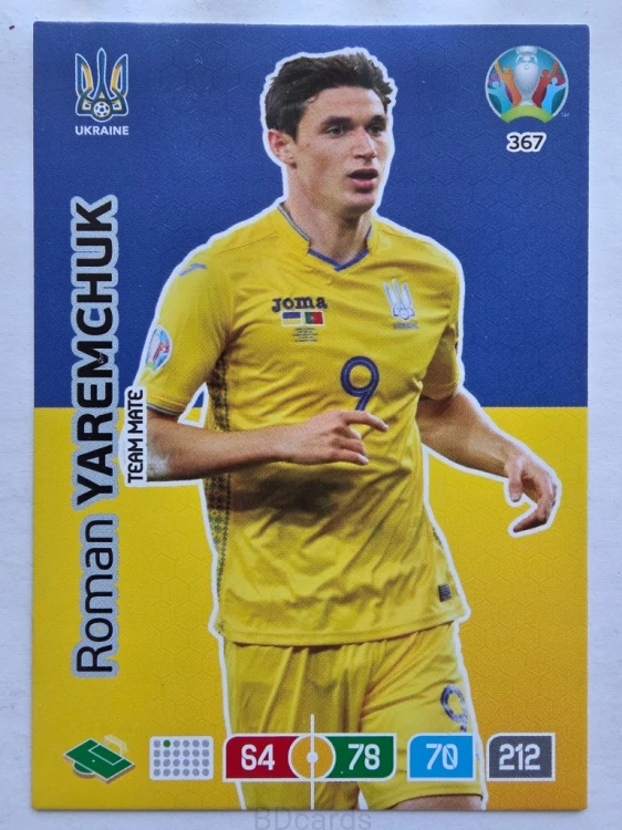 2020 Panini Euro Roman Yaremchuk Ukraina Nr 367 /O