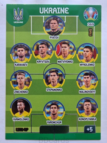 2020 Panini Euro Line-Up Ukraina Nr 369 /O