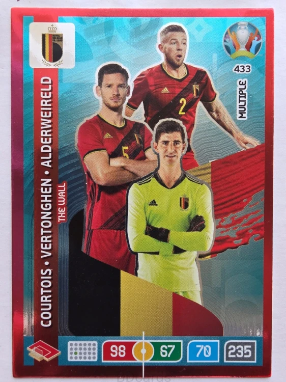 2020 Panini Euro The Wall Miltiple Courtois Vertonghen Nr 433 /O