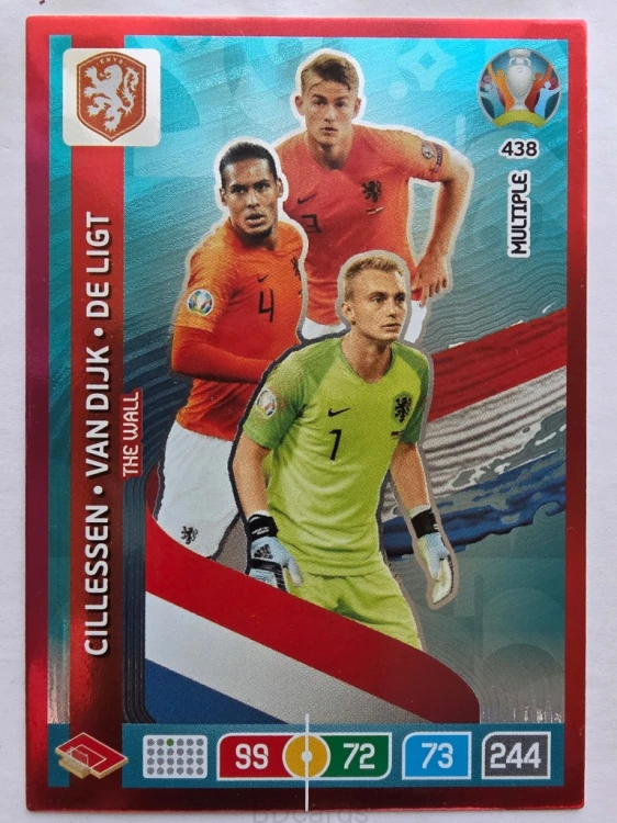 2020 Panini Euro The Wall Multiple Van Dijk De Ligt Nr 438 /O