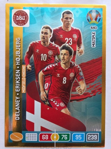 2020 Panini Euro Midfield Engine Multiple Eriksen Hojbjerg Nr 440 /O