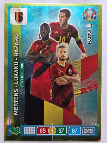 2020 Panini Euro Attacking Trio Lukaku Hazard Mertens Nr 445 /O