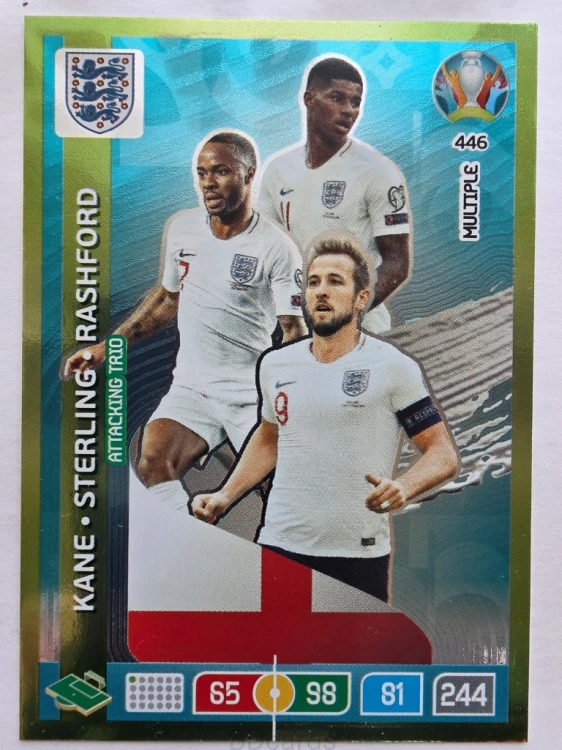 2020 Panini Euro Attacking Trio Kane Rashford Sterling Nr 446 /O