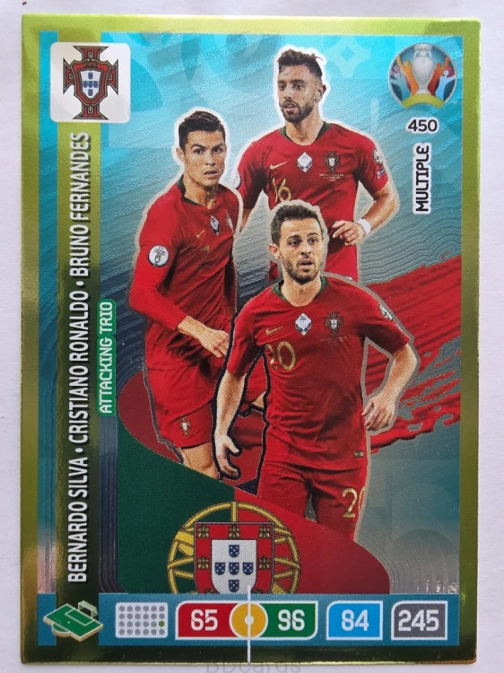 2020 Panini Euro Attacking Trio Silva Ronaldo Fernandes Nr 450 /O