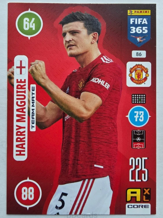 2021 Panini Fifa 365 Harry Maguire Manchester United nr 86 /ER11