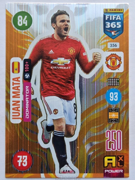 2021 Panini Fifa 365 Juan Mata Manchester United Dominator nr 356 /ER12