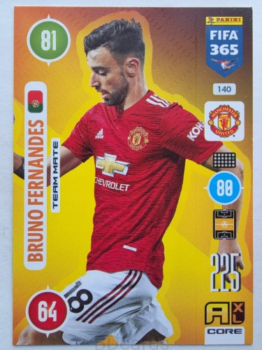 2021 Panini Fifa 365 Bruno Fernandes Manchester United Nr 140 /O