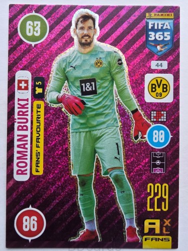 2021 Panini Fifa 365 Roman Burki Borussia Dortmund Nr 44 /O