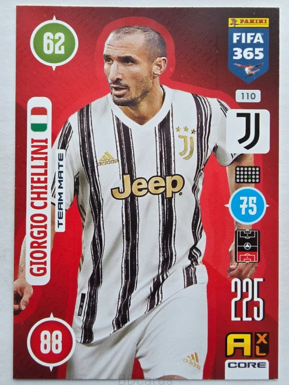 2021 Panini Fifa 365 Giorgio Chiellini Juventus Nr 110 /O