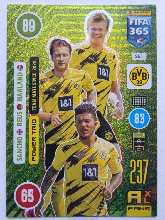 2021 Panini Fifa 365 Reus Haaland Power Trio Borussia Dortmund Nr 261 /O