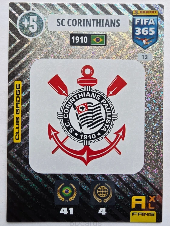 2021 Panini Fifa 365 Club Badge Corinthians Nr 13 /O