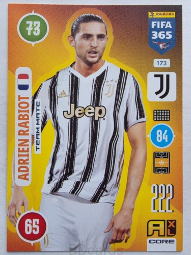 2021 Panini Fifa 365 Adrien Rabiot Juventus Nr 173 /O