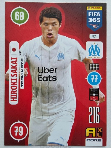 2021 Panini Fifa 365 Hiroki Sakai Ol. Marsylia Nr 97 /O