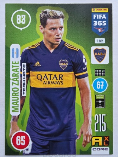 2021 Panini Fifa 365 Mauro Zarate Boca Juniors Nr 182 /O