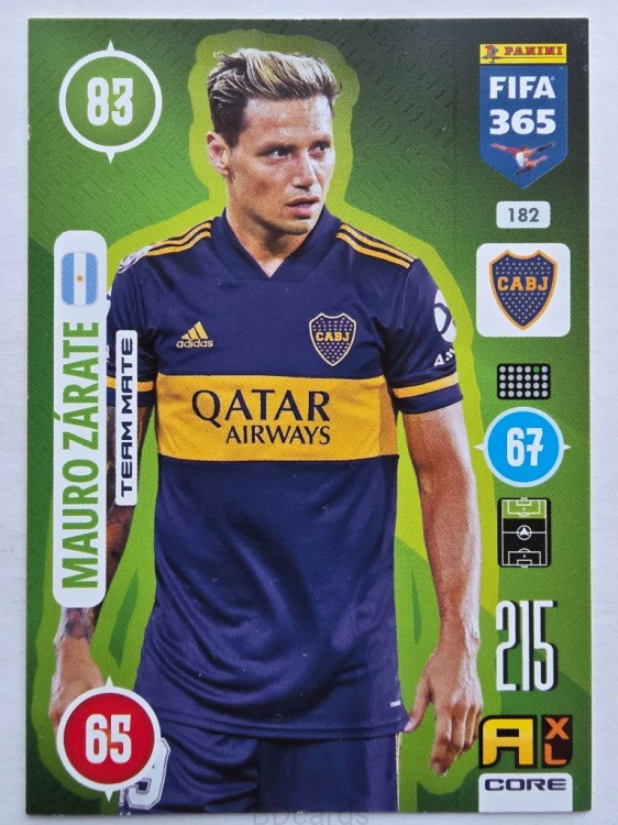 2021 Panini Fifa 365 Mauro Zarate Boca Juniors Nr 182 /O