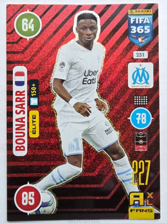 2021 Panini Fifa 365 Bouna Sarr Elite Ol.Marsylia Nr 251 /O
