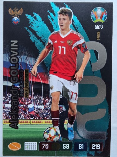 2020 Panini Euro Aleksandr Golovin Fans Favourite Rosja Nr 294 /O