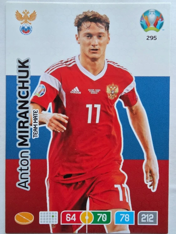 2020 Panini Euro Anton Miranchuk Rosja Nr 295 /O