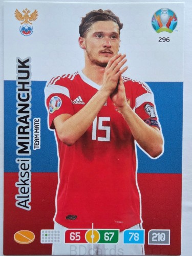 2020 Panini Euro Aleksei Miranchuk Rosja Nr 296 /O
