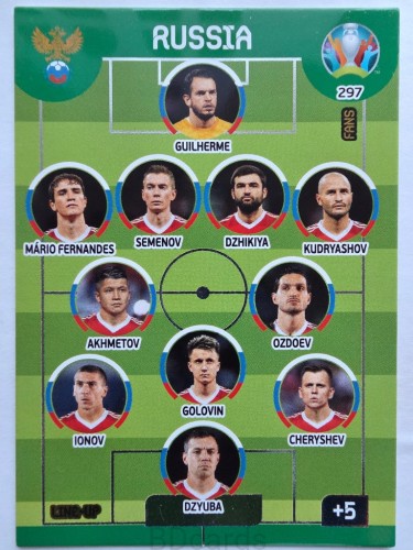 2020 Panini Euro Line-Up Rosja Nr 297 /O