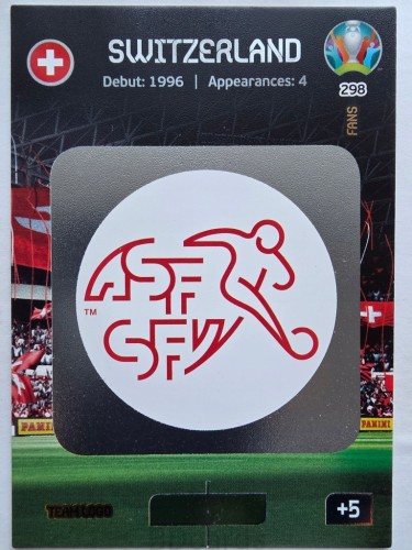 2020 Panini Euro Team Logo Szwajcaria Nr 298 /O