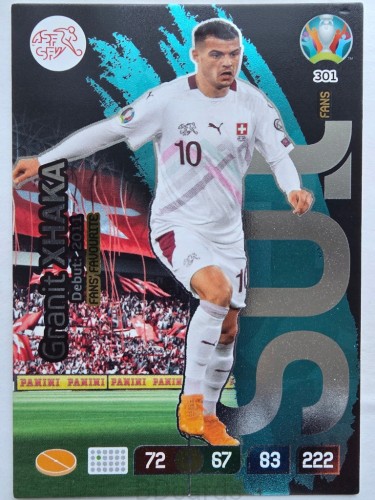 2020 Panini Euro Granit Xhaka Fans Favourite Szwajcaria Nr 301 /O