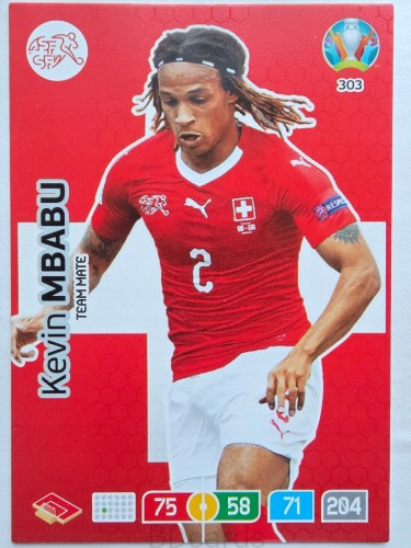 2020 Panini Euro Kevin Mbabu Szwajcaria Nr 303 /O