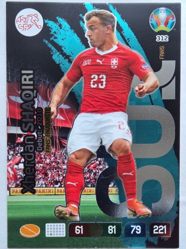 2020 Panini Euro Xerdan Shaqiri Fans Favourite Szwajcaria Nr 312 /O