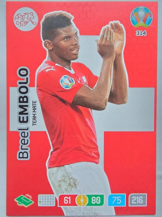 2020 Panini Euro Breel Embolo Szwajcaria Nr 314 /O