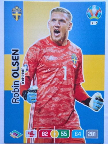 2020 Panini Euro Robin Olsen Szwecja Nr 317 /O