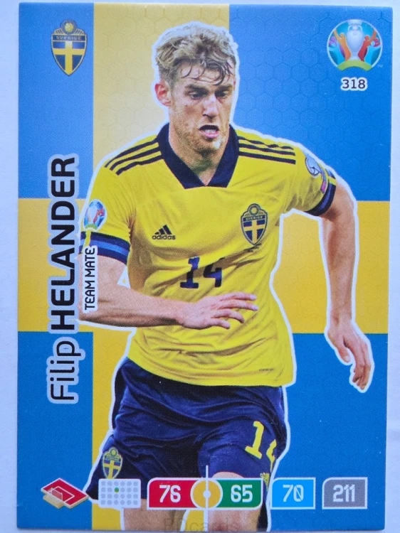 2020 Panini Euro Filip Helander Szwecja Nr 318 /O