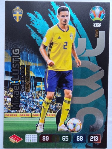 2020 Panini Euro Mikael Lustig Fans Favourite Szwecja Nr 319 /O