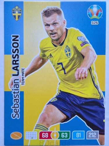 2020 Panini Euro Sebastian Larsson Szwecja Nr 326 /O