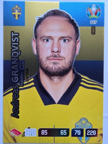 2020 Panini Euro Andreas Granovist Captain Szwecja Nr 327 /O