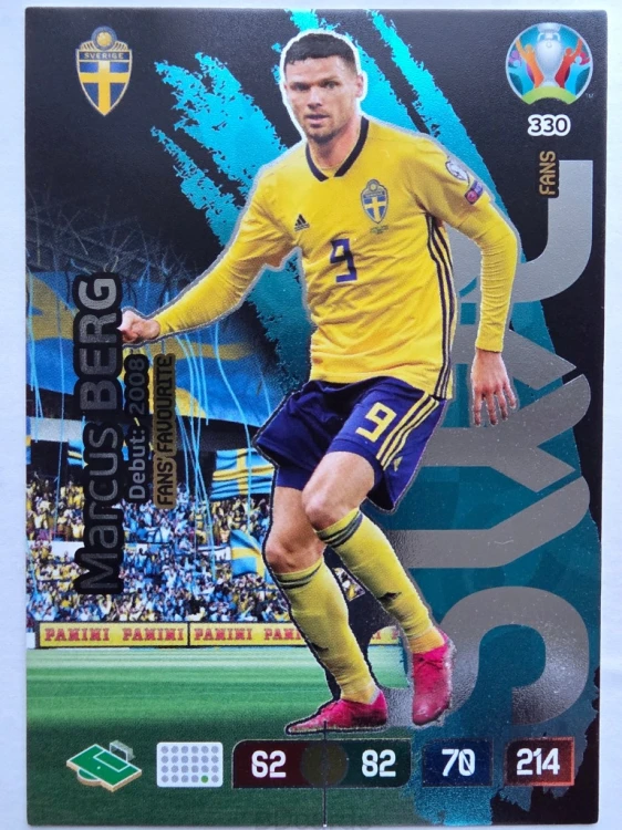 2020 Panini Euro Marcus Berg Fans Favourite Szwecja Nr 330 /O
