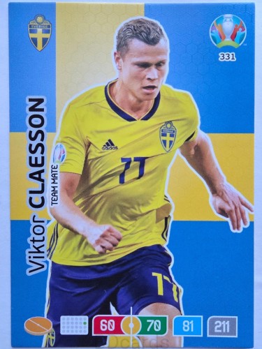 2020 Panini Euro Victor Claesson Szwecja Nr 331 /O