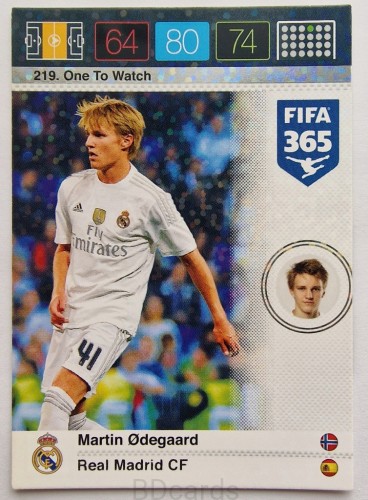 2015-16 Panini Fifa 365 Martin Odegaard Real Madrid /RU24