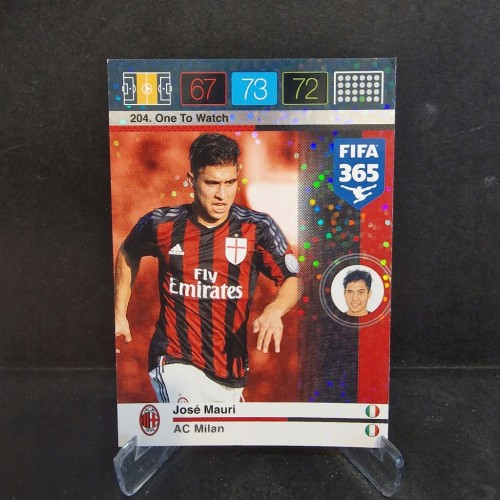 2015-16 Panini Fifa 365 Jose Mauri AC Milan One to Watch /E14
