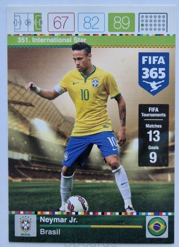 2015-16 Panini Fifa 365 Neymar Jr Brazylia International Star /SP