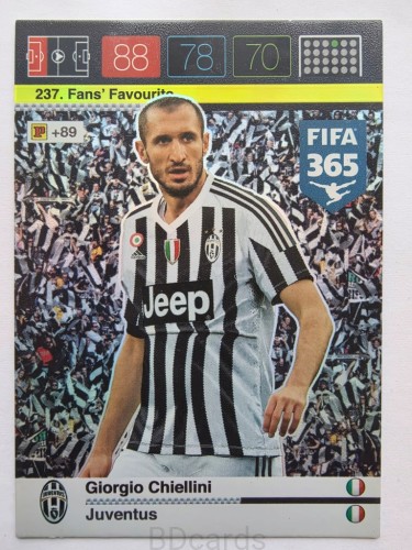 2015-16 Panini Fifa 365 Giorgio Chiellini Juventus Fans /LU5