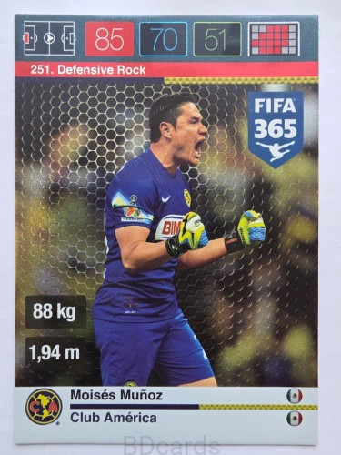 2015-16 Panini Fifa 365 Moises Munoz Club America Defensive Rock /AU2